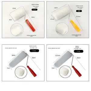 Vente en gros de 9 pouces mini brosse à rouleau éponge de peinture en laine à cheveux longs en polyester durable bricolage/industriel sans angle mort - Product Image 2