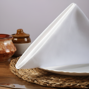 100% ensemble de serviettes en satin de coton à séchage rapide serviette en lin solide blanc tissé pour la maison hôtels restaurants utilisation durable de la cuisine - Product Image 1