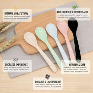 Cuillère à dessert jetable personnalisée pour crème glacée et yaourt, biodégradable en PLA avec plastique multicolore - Product Image 6