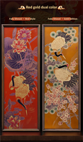Nouvelle Peinture Murale Décorative à Quatre Panneaux en Laiton de Style Chinois, Artisanat Métallique Mobile pour Salon et Couloir