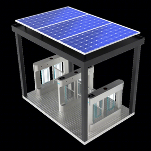 Op Zonne-Energie Aangedreven Roestvrij Staal Ip66 Geclassificeerd Draaihek Biometrische Muntbediende Toegangscontrole Rfid Gezicht Herkend - Product Image 1