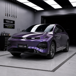 Vinilo para Rotulación de Vehículos Gris Violeta PET de Alto Brillo 7.5mil con Liberación de Aire y Autoreparación, Película de Vinilo para Rotulación Automotriz de Carrocería Completa que Cambia de Color - Product Image 1