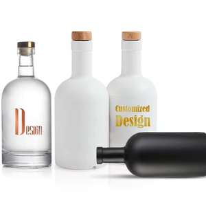Odm oem bouteille de <span class=keywords><strong>rhum</strong></span> d'origine 500ml bouteille ronde vide Vodka Whisky Gin Tequila Brandy bouteille de <span class=keywords><strong>rhum</strong></span> avec boîte - Product Image 2