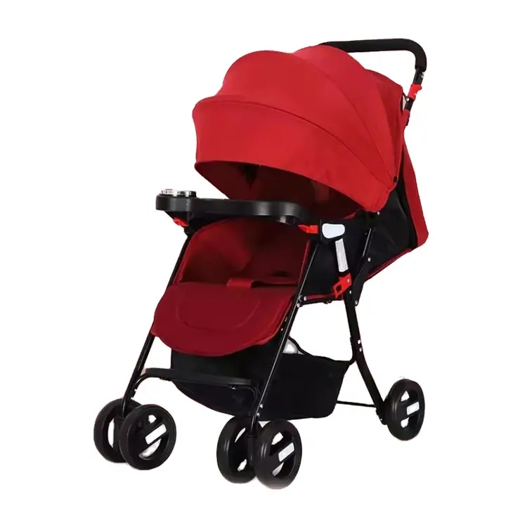 Poussette bébé bon marché Poussette bébé de luxe 4 en 1 avec poussettes OEM Personnalisé en acier inoxydable Cadre Logo Roues d'emballage