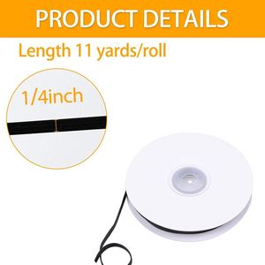 Banda Elástica de 1/4 de Pulgada para Coser, Cinta Elástica Negra para Cintura y Pantalones, Alta Elasticidad - Product Image 2