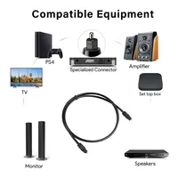 Câble audio numérique à fibre optique Od2.2 1m-5m SPDIF TosLink avec connecteur mâle plaqué or pour haut-parleur, projecteur, boîtier TV