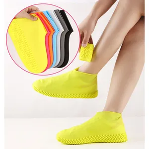 Rain Accessories Covers Silicone WaterProof Shoe Covers Slip-resistant Rubber Rain Boot Overshoes For Outdoor W23-209