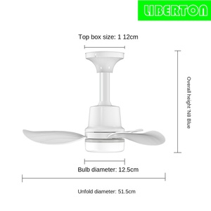 Factory Direct Modern Design Large Three-Leaf Remote <strong>Control</strong> LED Lamp Mute Household Mute Wind Split Fan with E27 Screw <strong>DC</strong> <strong>Motor</strong> - Product Image 5