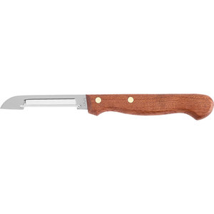 Ausonia chuyên nghiệp dọc Peeler khoai tây cho rau 19 cm với 8 cm lưỡi thép không gỉ tay cầm bằng gỗ sản xuất tại Ý - Product Image 1