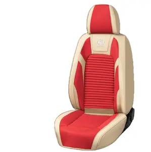 Marcan Golden Universal big pillow fabric PVC PU leather car seat cover for Surf Harreir 2006 crown alphard wish fit