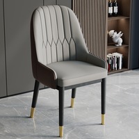 Chaise de salle à manger en cuir italien pieds dorés chaise de banquet blanche de style nordique moderne pour la maison bureau hôtel utilisation appartements amovibles