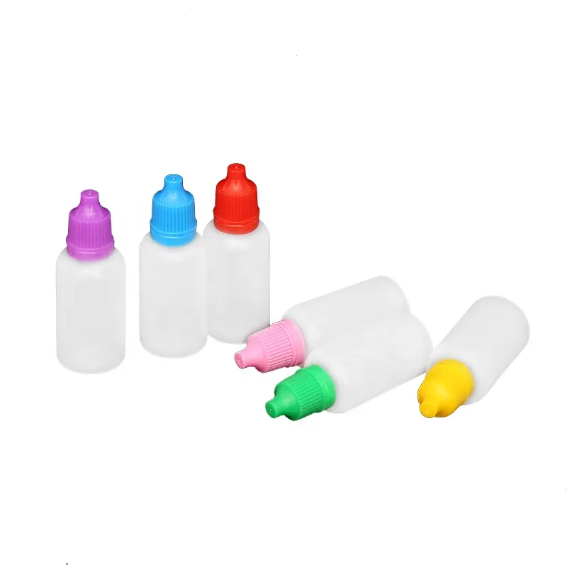 Botellas Vacías de plástico para el cuidado de los ojos, gotero rellenable de 10ml y 20ml
