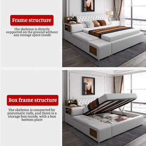 Modernes Schlafzimmermöbel Stauraum-Bett Multifunktionales Tatami-Kingsize-Holzbett - Product Image 3