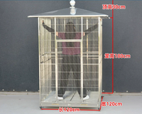 Cage à oiseaux écologique en acier inoxydable, cage géante pour ara, volière extérieure extra-large pour perroquets