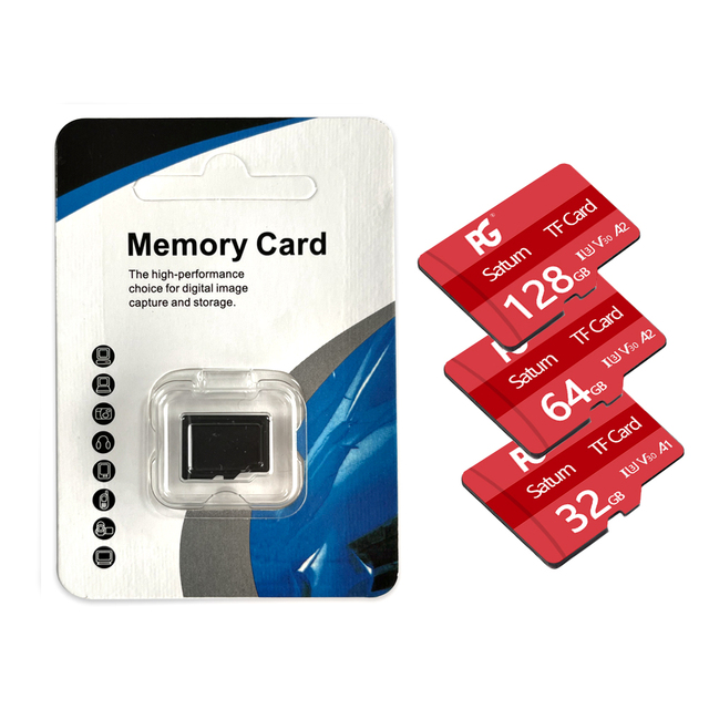 High Quality Mini Camera SD Card and TF Memory Card 32GB 64GB 128GB 256GB 512GB 1TB Sizes Made of Plastic TF Card