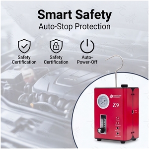 Détecteur de fuite de fumée automobile ANYCAR Z9 DC12V, testeur de fuite de conduite EVAP pour voiture, pompe à air intégrée, manomètre 2 bars - Product Image 5