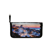 Sac à dos de plage imperméable IPX4 en tissu Oxford durable avec tapis de séchage pliable imprimé coucher de soleil moulin à vent pour maillot de bain et vêtements mouillés