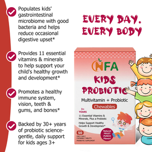 Hot Selling Kids <b>Probiotic</b> Chewables with Votamin Folate Biotin Balance Immune Support Vision Immune Digestive Teeth Healthy - Product Image 3