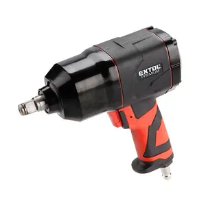 8865011 EXTOL Light Quick Reliable 1/2 Duty Air Tools Pneumatic Air Impact Wrench with Rubberized Handle