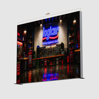 TIANLANG Auto Workshop Expo Backwall Light Box Gain de place SEG Tissu Affichage pour équipement de Garage Stand de salon 3m de largeur