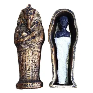 Diskon patung Mummi Mesir Resin serat kaca ukuran angkat