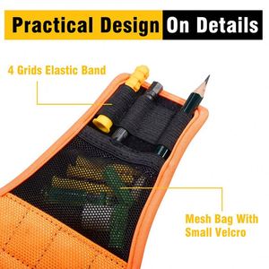 Top Sales Fabric Folding Storage Bags 16 Magnet Design with Oxford Material Washable Magnetic Thumb Loop for Holding <b>Screws</b> - Product Image 4
