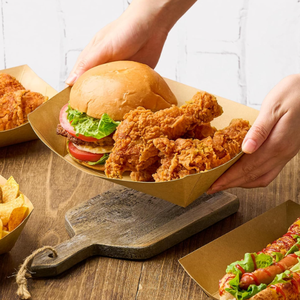 Thêm lớn 5 LB dùng một lần giấy kraft Khay nhựa hình chữ nhật cho bữa tiệc phục vụ-Salad Sushi nacho Sandwich bỏng ngô Snack - Product Image 4