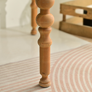 High Quality Accent Farmhouse <b>Round</b> Wood Carved <b>Coffee</b> <b>Table</b> with 3 Legs for Living Room - Product Image 6