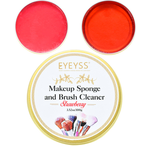 Logo personnalisé nettoyant et tapis de nettoyage en silicone 100g brosse cosmétique nettoyant solide brosse de maquillage savon de nettoyage - Product Image 1