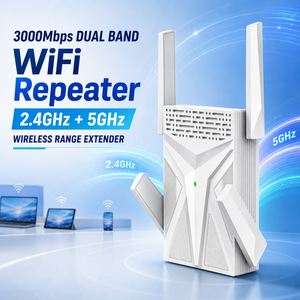 Repetidor WiFi 6 de Doble Banda, Amplificador de Señal WiFi, Potenciador de Red de 3000Mbps para Juegos, Streaming y Red Doméstica, 4 Antenas - Product Image 3