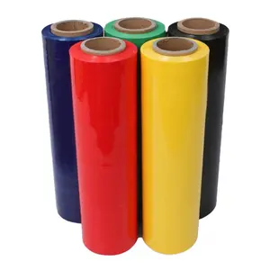 Beschermende Film Kleur Krimpfolie Plastic Machine Wrap Gegoten Mini Pe Stretch Film Rol Meubels Pallet Kartonnen Verpakking