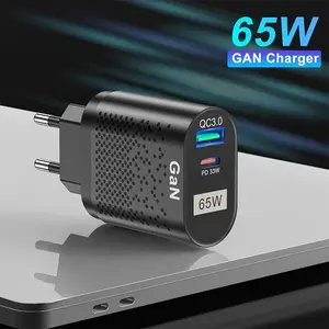 65W GaN Charger Tablet Laptop Fast Charger Type C PD Quick Charger Korean US UK Specification Plugs Adapter For iPhone Samsung