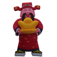 Personnage de dessin animé gonflable Publicité personnalisée Dieu chinois extérieur de la richesse Festival Décoration Dieu de la fortune gonflable