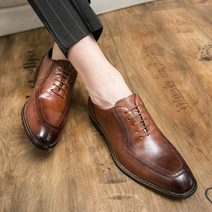 Zapatos Formales de Hombre de Cuero Genuino Británico de Alta Calidad, Diseño de Lujo para Negocios, con Cierre de Cordones, Patrón Hecho a Mano, Gran Venta - Product Image 5