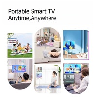 Tablette TV 21,5 pouces 4+64 Go 7800 mAh Écran tactile intelligent rechargeable Affichage sans fil Portable avec Full HD 1080p USB Type-C 60 Hz
