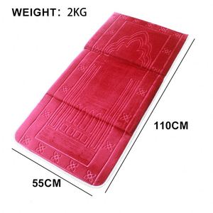 Custom logo <b>Prayer</b> Rug Muslim Worship Blanket Multifunctional Foldable Mosque Rug Middle East Islamic Blanket - Product Image 3