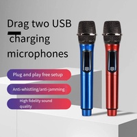 Système de microphone sans fil professionnel portable et coloré, 1, 2 ou 4 canaux UHF, pour karaoké, KTV, conférences, spectacles en direct