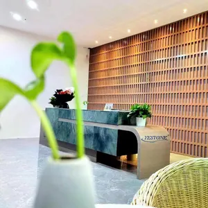 Yestone Pediküre Spa Rezeption in Marmor grün Natur Empfangs theke Tisch Design für Krankenhaus Coffeeshop Möbel