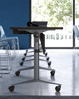 Bureau de conférence pliable contemporain en métal conforme aux normes ANSI/BIFMA pour le mobilier de bureau, l'hôtellerie, les écoles et l'usage domestique