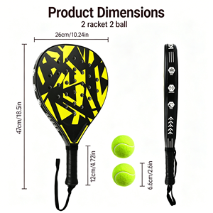 Pala de Pádel de Fibra de Carbono 18k de Calidad Premium, Núcleo de Alta Densidad, Forma Redonda, Superficie Rugosa, Para Hombres y Mujeres, Máximo Control y Efecto - Product Image 2