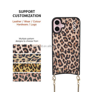 Leopard Print Style Crossbody Phone <strong>case</strong> Leather Crossbody Phone <strong>case</strong> and Pouch Mobile Phone Leather <strong>case</strong> - Product Image 5