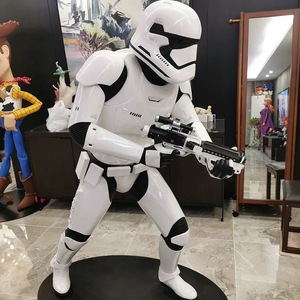 Bán buôn tùy chỉnh ngoài trời trang trí sân vườn FRP nhựa Điêu Khắc sợi thủy tinh Kích thước cuộc sống <span class=keywords><strong>Stormtrooper</strong></span> tượng - Product Image 5