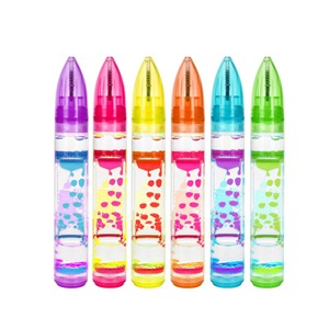Stylo <span class=keywords><strong>gel</strong></span> multicolore créatif à effet <span class=keywords><strong>sablier</strong></span> flottant, anti-stress, avec bille de sable mouvant, jouet publicitaire personnalisé - Product Image 4
