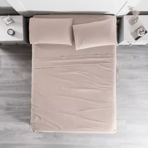 Parure de lit classique en coton 300 fils Cabos Almond Vianney, 4 pièces - Product Image 3