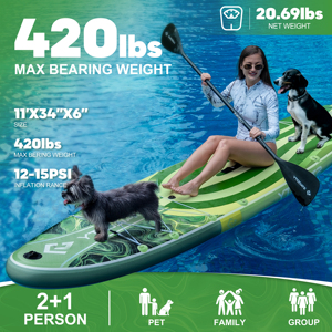 Planche de <span class=keywords><strong>paddle</strong></span> <span class=keywords><strong>gonflable</strong></span> fabriquée en Chine 11'x34''x6'' Planche de <span class=keywords><strong>paddle</strong></span> <span class=keywords><strong>gonflable</strong></span> personnalisée pour les sports nautiques et le surf - Product Image 4