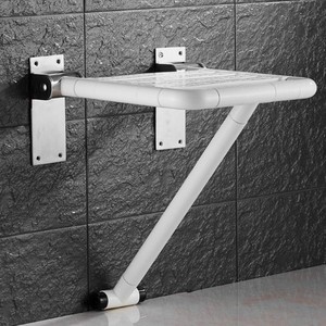 Yuelang <b>Folding</b> <b>Shower</b> Chair 300kg Load Capacity Non Slip Stainless Steel Bathroom <b>Stool</b> For Elderly And Pregnant Women - Product Image 1