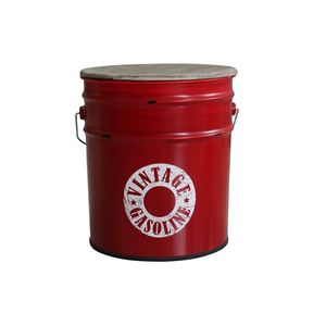 Good Quality Blue Color Metal <strong>Storage</strong> Stool <strong>with</strong> <strong>Pouf</strong> - Product Image 4