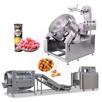 Machine à Popcorn Industrielle Automatique en Forme de Boule pour Caramel et Champignons, Ligne de Production Commerciale de Popcorn Américain