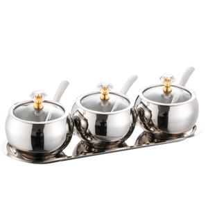 Stainless Steel Modern Light Luxury Seasoning Jar Set with Lid <strong>for</strong> Home <strong>Kitchen</strong> Food Container <strong>Storage</strong> - Product Image 5