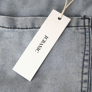 Tùy chỉnh thiết kế in ấn tên Logo giấy may hangtag Nhãn quần áo treo thẻ với chuỗi - Product Image 1